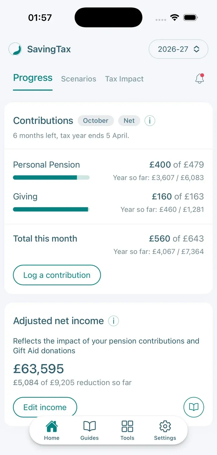 Monthly progress tracking