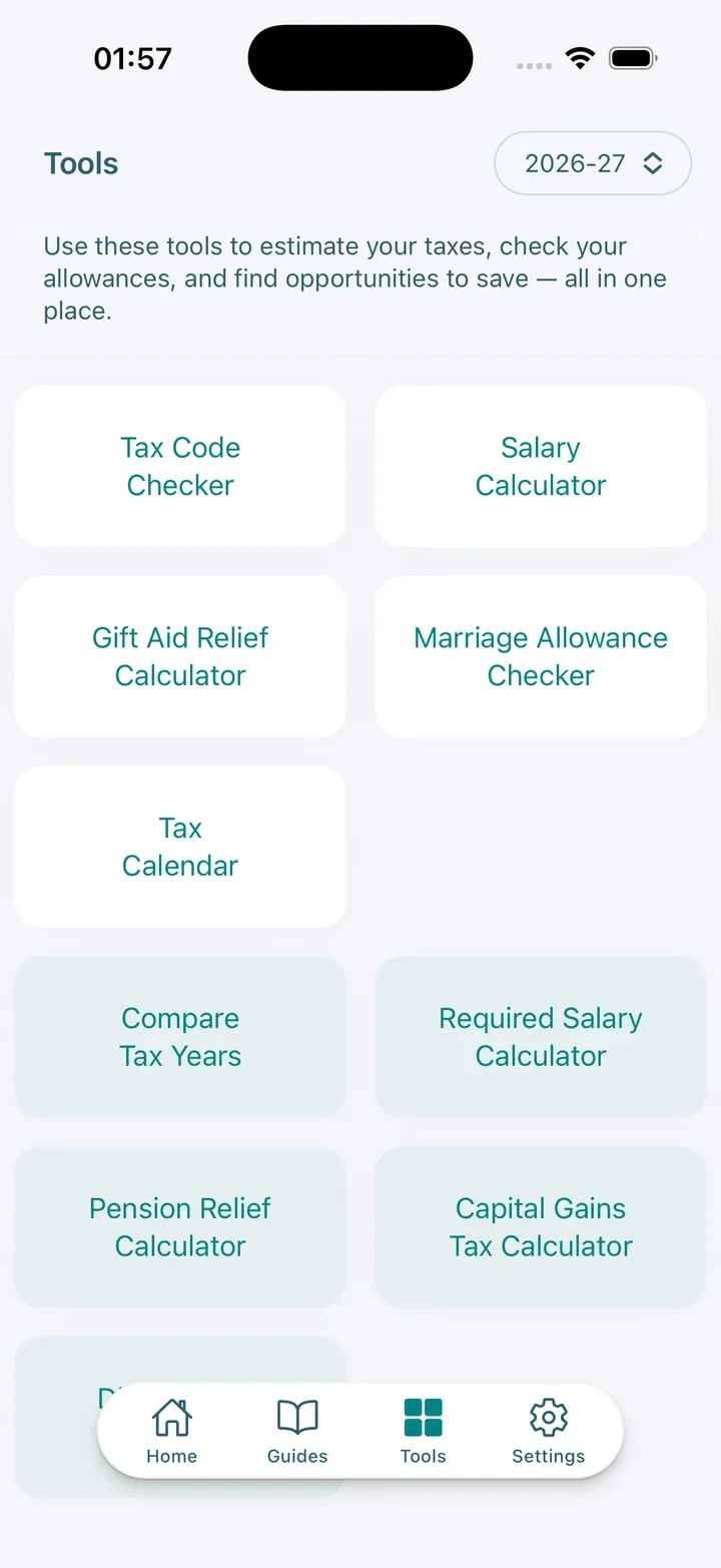 Tax tools and calculators